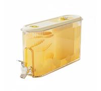 Milageto Beverage Dispenser Contenitore Brocca per Acqua Distributore con Rubinetto Filtro Materiale PP Adatto a Riunioni Party Uso Casalingo, Giallo