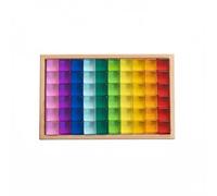 Milageto Blocco Acrilico Colorato Educativo per Bambini Cubo di Apprendimento Sensoriale da Costruzione Giocattolo Creativo Adatto per attività Manuale, 60 PC Gelatina