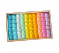 Milageto Blocco Acrilico Colorato Educativo per Bambini Cubo di Apprendimento Sensoriale da Costruzione Giocattolo Creativo Adatto per attività Manuale, Color to 4