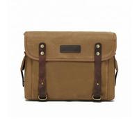 Milageto Borsa da con Tracolla Vintage Borsa da Sella con Tracolla Retrò per Pendolari, 19 Pollici, Beige, color to 3