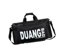 Milageto Borsa Da Ginnastica a Tracolla, Capacità, con Divisori Rimovibili, per Allenamento di Basket, per Riporre I Bagagli Durante La Notte, Lettere Bianche