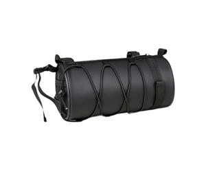 Milageto Borsa da Manubrio per Bicicletta da 2,5 l, Facile da installare, Borsa Anteriore per Bicicletta con Rotolo portaoggetti per Tubo Superiore Anteriore, Nero