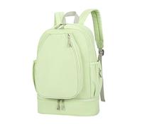 Milageto Borsa da tennis con scomparto per scarpe, zaino con 3 racchette, zaino da giorno, tasca laterale, per giocatori di pickleball e squash, Verde
