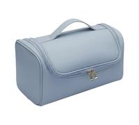 Milageto Borsa da viaggio per strumenti per capelli, custodia multifunzionale di grande capacità per arricciacapelli e ferro arricciacapelli, organizer per la, Blu