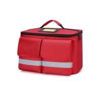 Milageto Borsa di Intervento Vuota Pratico Borsa oggetti con Tasche Frontali Antistrappo per Viaggi, Rosso