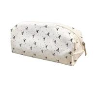 Milageto Borsa per cosmetici, penna, matita, astuccio multifunzionale, custodia con cerniera liscia, custodia per trucco da donna