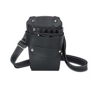 Milageto Borsa per forbici da parrucchiere, custodia per forbici in pelle PU, portatile, con più scomparti, grande capacità, con tracolla