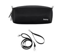 Milageto Borsa per taacapelli elettrica portatile per uso domestico con tracolla staccabile, borsa per riporre utensili da barbiere e toelettatura, Nero