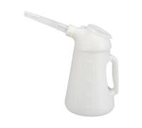 Milageto Brocca per Olio con beccuccio Contenitore per misurazione Olio, caraffa per misurazione Olio con Coperchio, caraffa per Dispenser Olio Motore per, 2 Litri