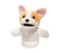 Milageto Burattini da Mano a Forma di Cane Regalo Carino Burattino Peluche Cane Gioco Interattivo Burattini da Mano Animali per Asilo, Corgi, 25cm