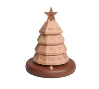 Milageto Calendario Da Tavolo in Legno, Decorazione per Albero di Natale, Decorazione per Soggiorno, Ufficio, Libreria, Decorazione per La Casa