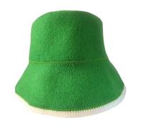 Milageto Cappello da sauna in feltro, elegante regalo, anti-calore, portatile, per interni, accessori per bagno, doccia SPA, Verde