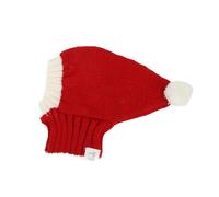 Milageto Cappello di Natale per Cani, Cappello Lavorato a Maglia per Animali Domestici, Fascia per la Testa, Accessori per Foto, Morbido, Antivento, Carino, Rosso, S
