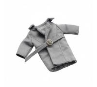 Milageto Cappotto Bjd Doll Cappotto Trench Soprabito Giacca con Revers E Cintura in Tessuto per Bambole in 1/12 Adatto a Collezionismo Fotografia di Scena, Grigio