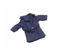 Milageto Cappotto Bjd Doll Cappotto Trench Soprabito Giacca con Revers E Cintura in Tessuto per Bambole in 1/12 Adatto a Collezionismo Fotografia di Scena, Blu Scuro