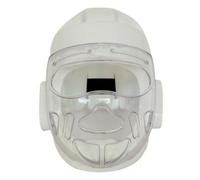 Milageto Casco con Visiera Trasparente Regolabile | Ampia Copertura Del, Protezione per la Testa da, Copricapo Protettivo, Atleti per marziali Marziali, Bianco, L