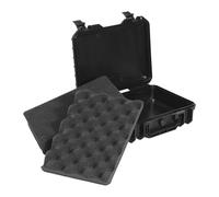 Milageto Cassetta degli attrezzi per attrezzature Scatola portaoggetti Custodia rigida nera resistente alle intemperie Resistente all'usura Impermeabile per, 360 mmx300 mmx105 mm