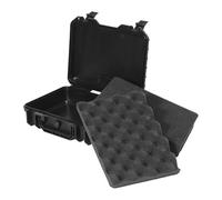 Milageto Cassetta degli attrezzi per attrezzature Scatola portaoggetti Custodia rigida nera resistente alle intemperie Resistente all'usura Impermeabile per, 250 mmx200 mmx76 mm