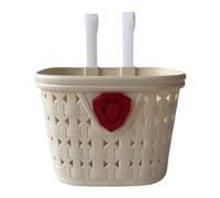 Milageto Cestino per Bicicletta per Bambini, Accessori per Manubrio Anteriore, Contenitore per Oggetti Vari, Picnic, Facile da installare, Campeggio, Bianco