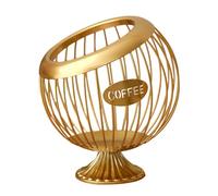 Milageto Cestino per cialde di caffè, Organizer per riporre cialde di caffè, Porta Capsule di caffè Moderno Porta cialde di caffè, per Bar da banco, Oro