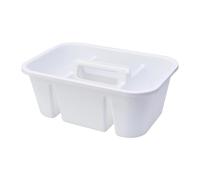 Milageto Cesto portautensili con scomparti, portatile, per uso domestico, resistente alle cadute, per ufficio, multifunzione, con maniglia, per la raccolta, Bianco