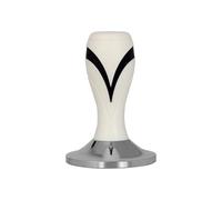 Milageto Coffee Tamper Pressa Caffè Espresso Compattatore Pestello Livellatore Battifondi in Acciaio con Presa Confortevole per Pressione Uniforme Adatto a Casa E Lavoro, Bianco, 58MM