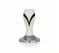 Milageto Coffee Tamper Pressa Caffè Espresso Compattatore Pestello Livellatore Battifondi in Acciaio con Presa Confortevole per Pressione Uniforme Adatto a Casa E Lavoro, Bianco, 53MM