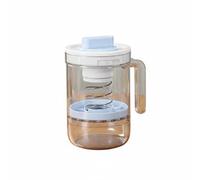 Milageto Colino Yogurt Filtro Separatore Siero Pressa Integrata con Coperchio a Vite E Borsa in Tessuto Non Tessuto per Consistenza E Raccolta Del Siero Adatto, Blu