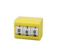 Milageto Contatore Digitale Dispositivo Contatore Manuale Meccanico da Scrivania Desktop Visualizzazione Frontale Tamburi Numerici Lettura Chiara Corpo in, Giallo, 3 Cifre