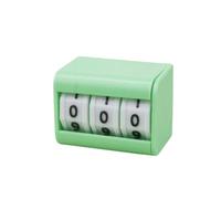 Milageto Contatore Digitale Dispositivo Contatore Manuale Meccanico da Scrivania Desktop Visualizzazione Frontale Tamburi Numerici Lettura Chiara Corpo in, Verde, 3 Cifre