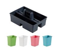 Milageto Contenitore per prodotti per la pulizia, organizer per riporre utensili, grande capacità, cestino per il trasporto, scatola per riporre, S