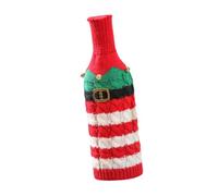 Milageto Copri bottiglia di vino di Natale, accessorio riutilizzabile, multiuso, resistente all'usura, traspirante, decorazione natalizia, altezza 28 cm, Style a