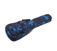 Milageto Custodia con Tasca Frontale Imbottita Custodia con Tracolla Durevole Gig Bag per Ukulelisti, Studenti, Fantasia A Quadri Blu, 23 Pollici
