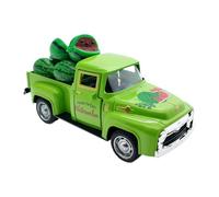 Milageto Decorazione a Forma di Anguria, Mini camioncino Vintage in Metallo, Rustico, con 6 Mini angurie in Resina per Una Felice Festa Estiva, Decorazione per