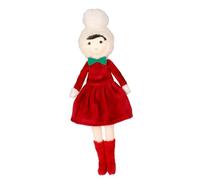 Milageto Decorazione per albero di Natale, decorazione natalizia, ciondolo a forma di bambola con ragazza dei cartoni animati, adorabile per feste di, Rosso
