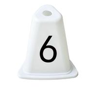 Milageto Delimitatore con Base Quadrata Stabile Marcatore di Tracciato in Plastica Robusto Segnapista per Scuole, Allenamento Sportivo, Numero 6