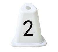 Milageto Delimitatore con Base Quadrata Stabile Marcatore di Tracciato in Plastica Robusto Segnapista per Scuole, Allenamento Sportivo, Numero 2