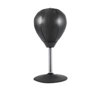 Milageto Desktop Punching Ball Set con Palla da Borsa da Tavolo con Base a Ventosa Materiale in Acciaio Inossidabile E Gomma Funzione di Ritorno Rapido, Adulti Neri