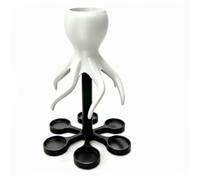 Milageto Dispenser Alcol Squid Dosatore Bicchieri Accessorio Bar Plastica PLA Funzione Multishot Facilità Servizio Adatto per Feste a Tema Bar Privato Regalo, Bianco, Bianco