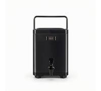 Milageto Dispenser Bevande Isotermico Contenitore Termico Erogatore Brocca con Termometro Integrato E Rubinetto Frontale in Acciaio Inox Struttura a Coperchio, Array, Nero, 10L