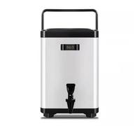 Milageto Dispenser Bevande Isotermico Contenitore Termico Erogatore Brocca con Termometro Integrato E Rubinetto Frontale in Acciaio Inox Struttura a Coperchio, Array, Bianco, 12L