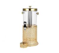 Milageto Dispenser di Succo Distributore di Bevande Contenitore di Succoi Erogatore di Bibite Dosatore di Succhi con Presentazione Elegante E Contenuto, Dorato Con Bordo, Modello B