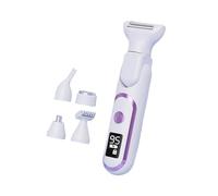 Milageto Donna rasonatura elettrica elettrici Trimmer Facile pulizia USB Full Facial Hair Remover per il viaggio di lavoro del braccio, Bianco