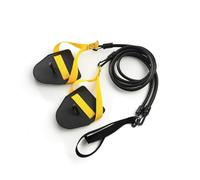 Milageto Elastico di Resistenza con Palette Portatile Estensore Resistente Attrezzo per Nuotatori, Allenamento a Secco, Casa, Nero, 60 Libbre