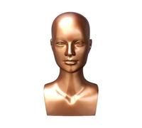 Milageto Espositore per parrucca con testa di manichino maschile con spalle, espositore per parrucca da uomo, per cappelli, per posticci, sciarpe, uso, Bronzo