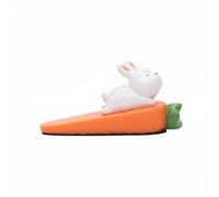 Milageto Fermaporta Pvc Fermaporta Cuneo Porta Bloccaporta Fermo Porta in Pvc con Flanella E Fondo Antiscivolo Riduce Urti E Rumori dei Neonati Adatto a Camera Bambini Salotto Studio, Coniglio