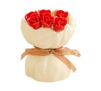 Milageto Forchette da frutta a forma di rosa con supporto, stuzzicadenti decorativi comodi per frutta e dessert, ideali per casa, ristorante e tavola, Forchette di Rose Rosse