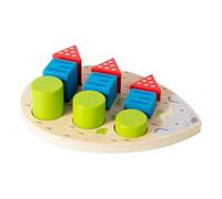 Milageto Giocattolo in legno per selezionare forme e colori, giocattolo per abilità motorie fini, allenamento cognitivo a casa, apprendimento precoce educativo