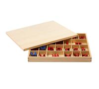 Milageto Gioco Alfabeto con Scatola a Scomparti Pratico Set Lettere Minuscole in Legno Robusto per Scuola Del'infanzia