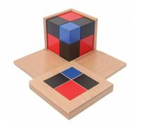 Milageto Gioco di Costruzione con Blocchi Geometrici Colorati Colorato Giocattolo con Base in Legno e Vassoi Rialzati Tattile per Bambini Piccoli, Area Giochi, Stile B